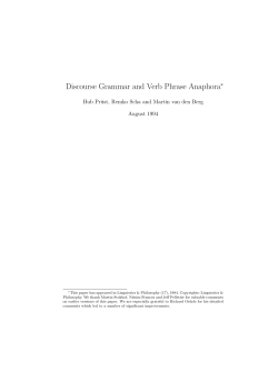 Discourse Grammar and Verb Phrase Anaphora