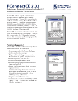 PConnectCE 2.33 - Campbell Scientific