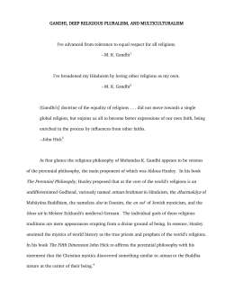 Gandhi and Deep Religious Pluralism