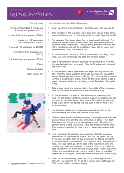 Skiing Snowman - Hampshire County Council