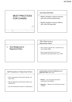best practices for chairs