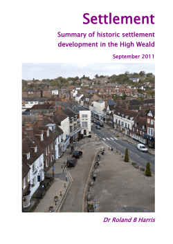 Settlement - the High Weald