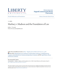 Marbury v. Madison and the Foundation of Law