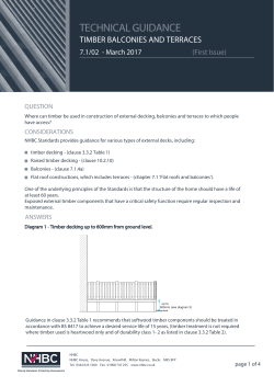 Timber balconies and terraces