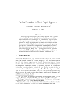 Outlier Detection: A Novel Depth Approach