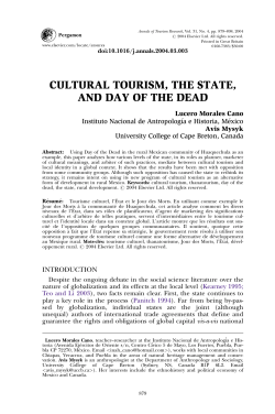 CULTURAL TOURISM, THE STATE, AND DAY OF THE DEAD