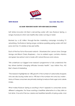 Soft drinks innovator AG Barr is reinventing water with new Rubicon