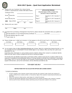 2016-2017 Quota &ndash; Quail Hunt Application Worksheet