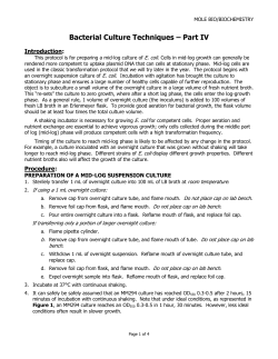 Bacterial Culture Techniques Part IV
