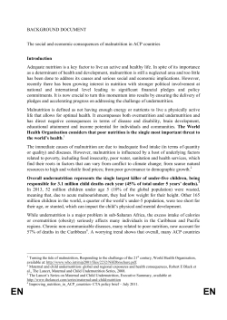 The social and economic consequences of malnutrition