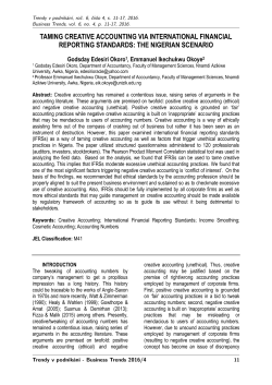taming creative accounting via international financial reporting