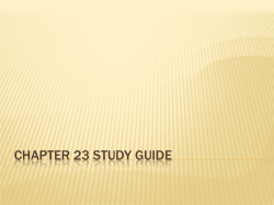 Chapter 23 Study guide