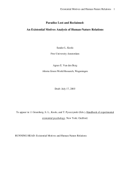 An Existential Motives Analysis of Human