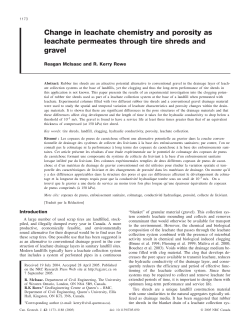 Change in leachate chemistry and porosity as leachate permeates