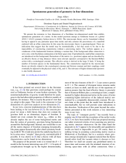 Spontaneous generation of geometry in four dimensions