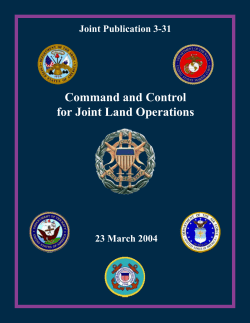 JP 3-31, Command and Control for Joint Land Operations