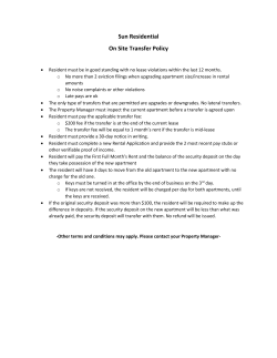 Onsite Transfer Policy