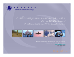 A differential pressure sensor for space with a silicon MEMS element