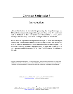 Table of Contents - LifeLine Productions