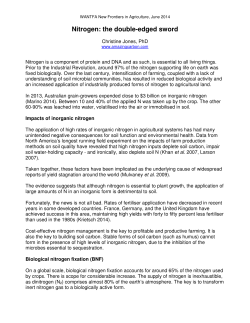 Nitrogen: the double-edged sword