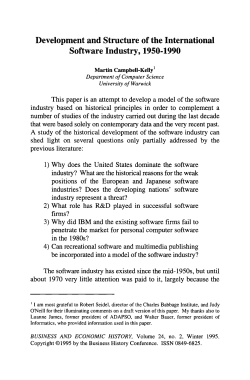 Development and Structure of the International Software Industry