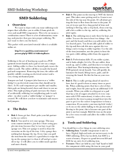 SMD Soldering Workshop SMD Soldering