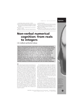 Non-verbal numerical cognition: from reals to integers
