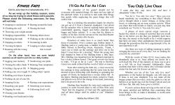 Fitness Facts - Justin Church of Christ