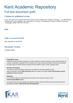 behavioral aspects of pricing