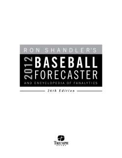 26th Edition - BaseballHQ.com