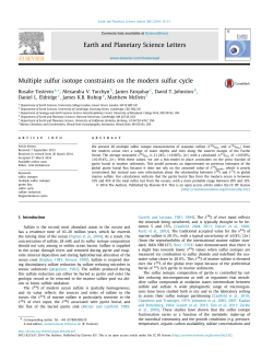 Multiple sulfur isotope constraints on the modern sulfur cycle