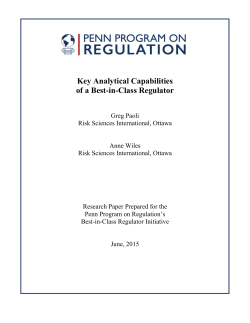 Key Analytical Capabilities of a Best-in-Class Regulator
