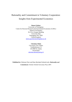 Rationality and Commitment in Voluntary Cooperation: Insights from