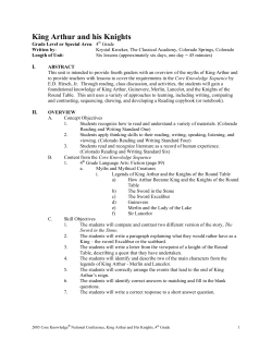 King Arthur and his Knights