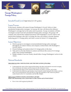 George Washington`s Foreign Policy