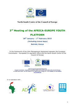 3rd Meeting of the AFRICA-EUROPE YOUTH