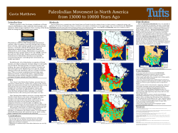 PaleoIndian Movement in North America