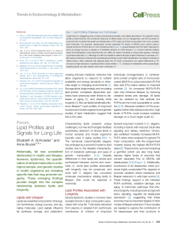 Lipid Profiles and Signals for Long Life