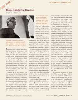 Rhode Island`s First Hospitals Butler Hospital