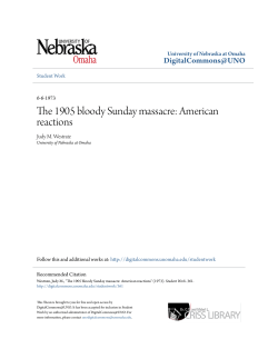 The 1905 bloody Sunday massacre: American reactions