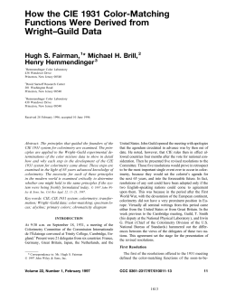 How the CIE 1931 color-matching functions were derived from