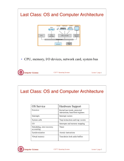OS and Computer Architecture