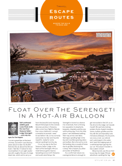 Float Over The Serengeti In A Hot-Air Balloon