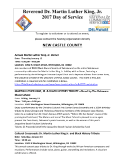 Reverend Dr. Martin Luther King, Jr. 2017 Day of Service