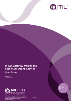 ITIL&reg; Maturity Model and Self-assessment Service