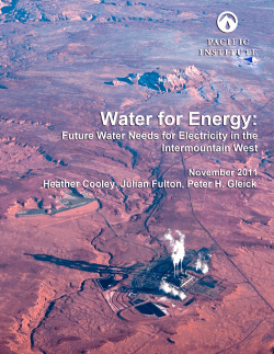 Future Water Needs for Electricity in the