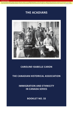 The Acadians - Biblioth&egrave;que et Archives Canada