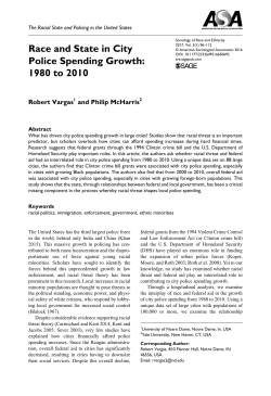 Race and State in City Police Spending Growth