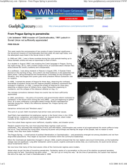 From Prague Spring to perestroika