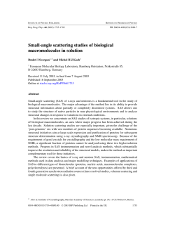 Small-angle scattering studies of biological macromolecules in